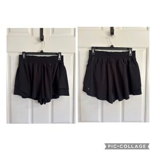 Medium Lululemon Black Shake It Out High-Rise 2.5" Running Short.  In EUC!